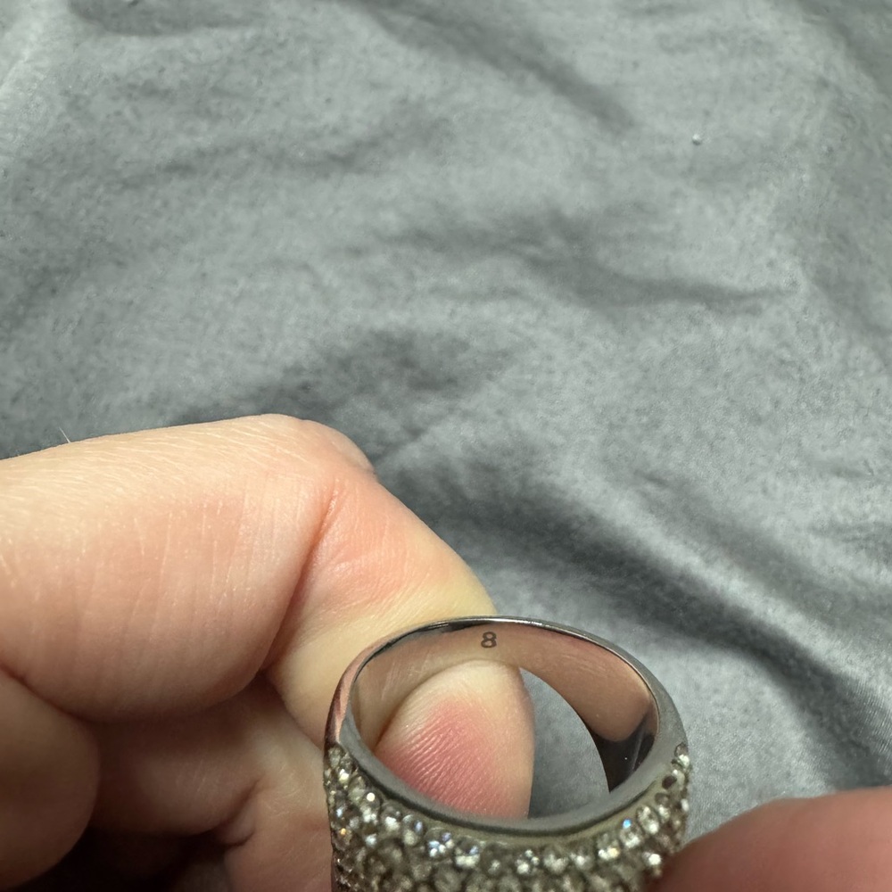 Michael Kors Silver Crystal Statement Ring - image 7